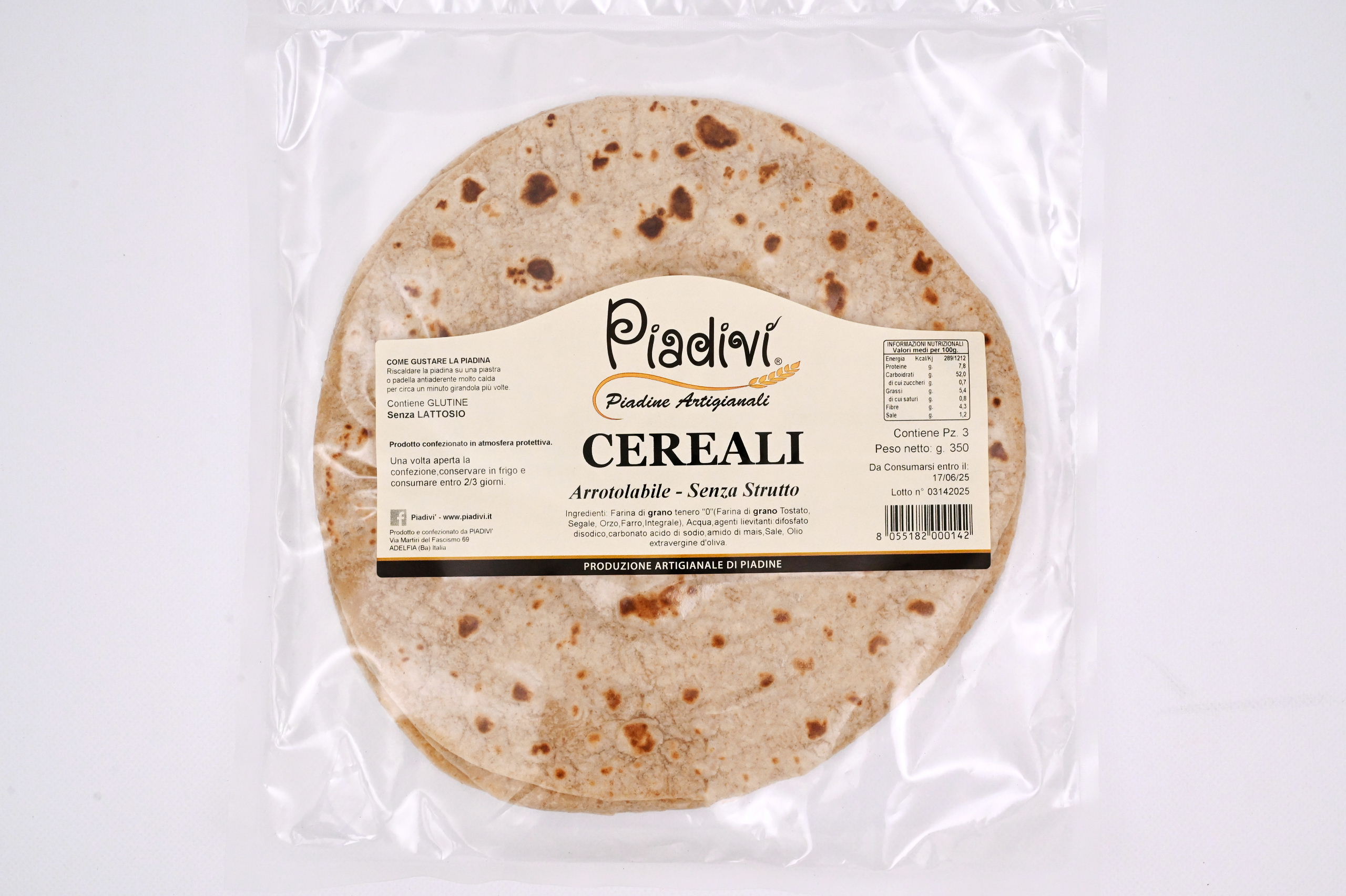 Piadine ai cereali